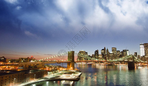 曼哈顿大桥的风景图片