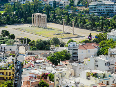 雅典奥林匹亚宙斯神庙的柱子图片