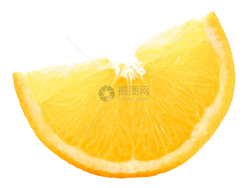 橘子水果白的橙片隔离带图片