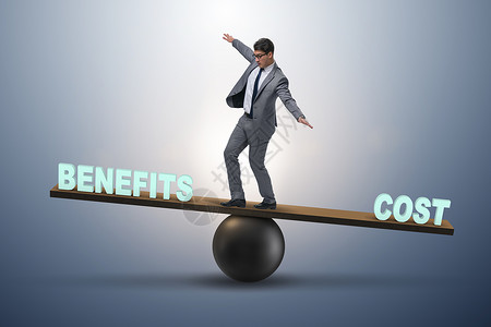 在业务概念中平衡成本与效益的商企人图片
