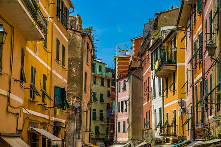 Vernazza的多彩建筑五渔村图片