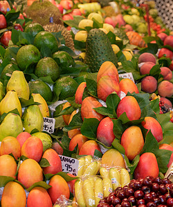 西班牙水果市场中的芒果图片