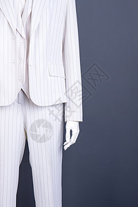 优雅的白色西装外套背心和商务女士长裤图片