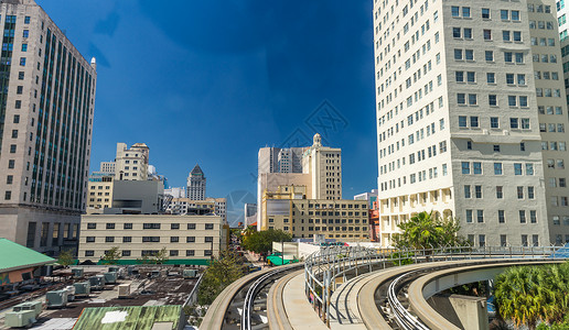 迈阿密市中心建筑背景图片