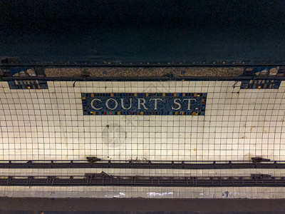 签署纽约市地铁系统CourtStr图片