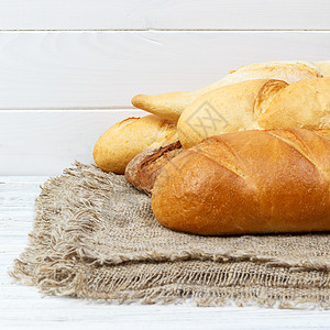 面包背景面包种类Rye包子和法国图片