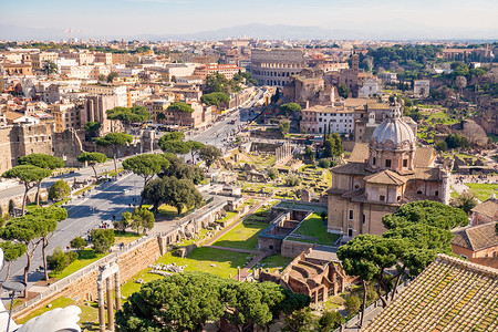 对意大利罗马论坛和Colosseu图片