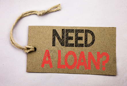 手写文字标题灵感显示需要贷款问题抵押贷款的商业概念写在白色复古背景的图片