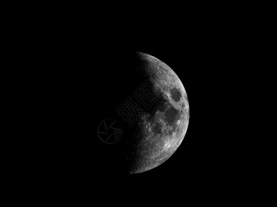 第一季度以天文望远镜观测到的月亮与第一背景图片