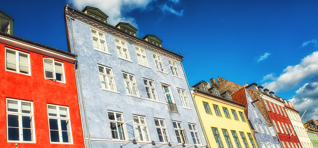 丹麦哥本哈根有彩色房图片