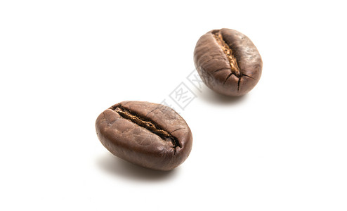 孤立在白色背景上的咖啡豆背景图片