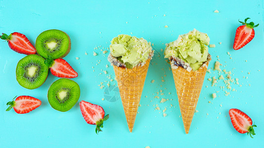 MatchaGreenTea冰淇淋甜圈图片