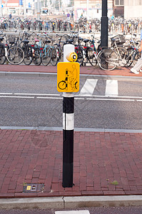 荷兰阿姆斯特丹的自行车标志图片