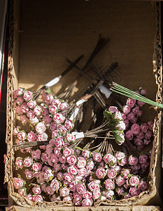 塑料虚幻假花七彩花朵图片