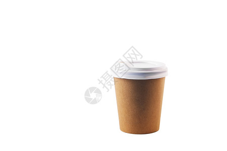 棕色纸盒一次安全耐热双层纸取出咖啡杯即可背景图片