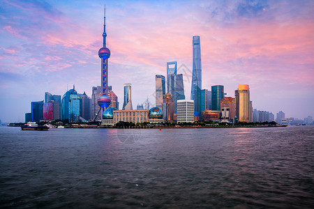 上海市黄昏天图片