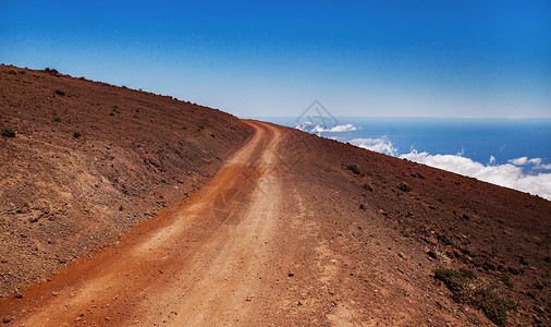 Tenerife的美丽山路公路旅行概念图片