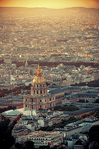 巴黎城市屋顶景色与拿破仑图片