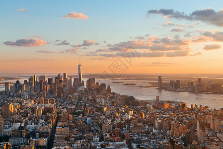 纽约市中心日落图片