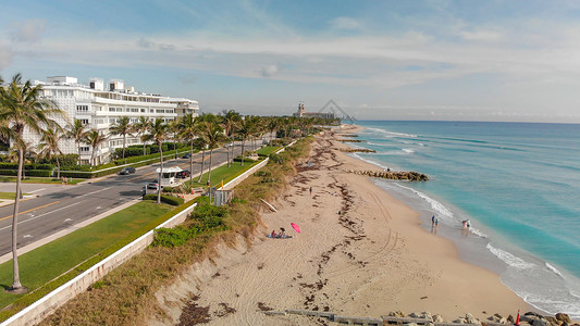 佛罗里达棕榈海滩岸线的图片