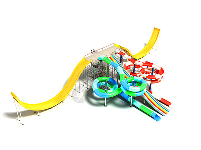 在海滩或游泳池中的水上游乐设施图片