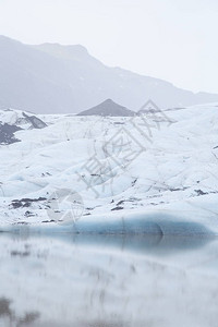 冰河斯勒海马伊库尔的美丽寂静景色图片