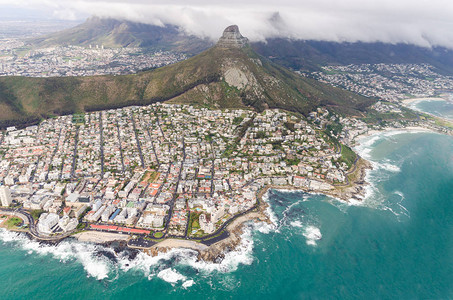 南非开普敦空中观望图片