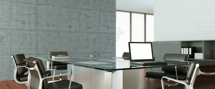 现代会议室内设计3D背景图片