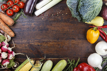 蔬菜新鲜农用蔬菜作为背景文字位图片
