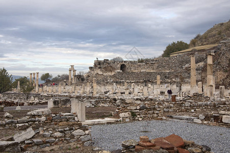 土耳其西部古希腊城Ephe背景图片