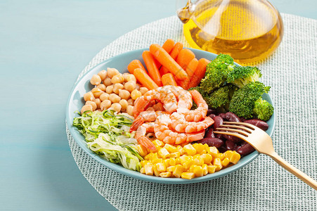 蔬菜素食素食早餐碗健康食品概图片