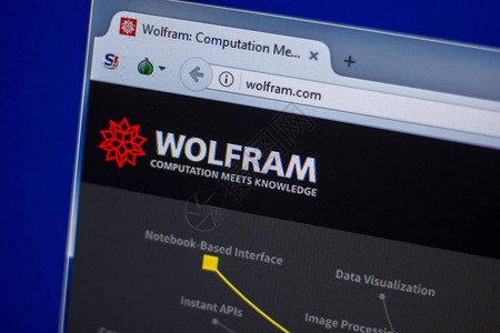 Wolfram网站主页图片