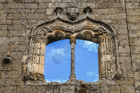 葡萄牙贝尔蒙特城堡的曼努埃尔式窗框图片
