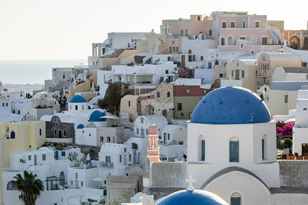 希腊岛圣托里尼岛背景图片