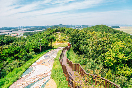 韩国安山大富道的山路和小径图片
