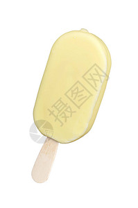 一根棍子上柠檬冰淇淋中的奶油冰淇淋图片