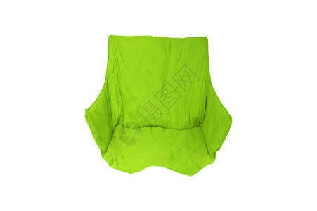 孤立的绿色折叠椅图片