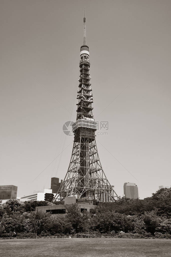 东京塔作为城市地标日本图片