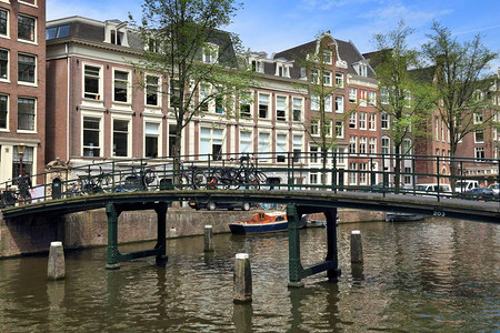 阿姆斯特丹运河OudezijdsWirburgwal图片