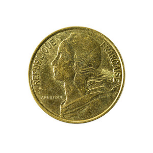 10枚法国硬币1997年背景图片