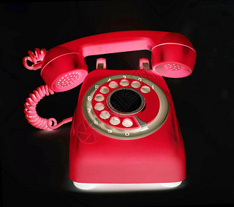 旧红色电话钩图片