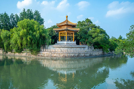 上海七宝古城景观背景图片