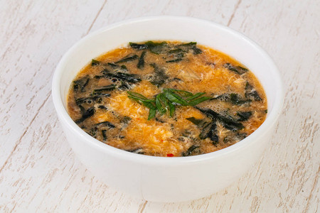 韩国泡菜汤配背景图片