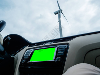 从汽车看大型信息娱乐GPS仪表板系统和大型风力发电站图片