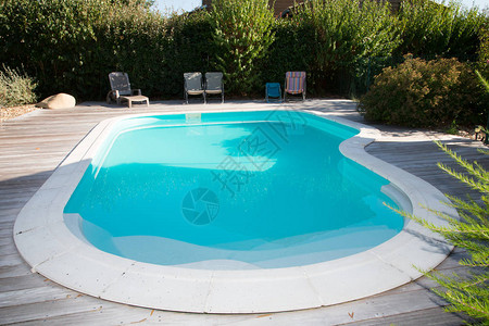 家庭花园之家的私人游泳池图片