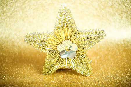 圣诞和新年玩具装饰明星金光图片