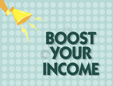 手写文本提高您的收入概念意义增加您的资金投资图片