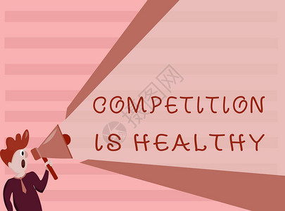 概念手写显示竞争是健康的展示竞争在任何风险投资中都有好处的商业照图片