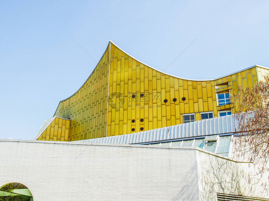 柏林爱乐音厅是HansScharounin1960设计的现代建筑杰作图片