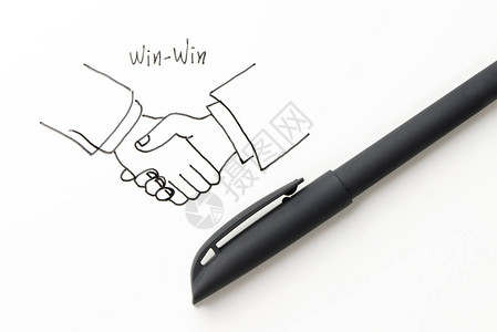 利用白纸和黑笔上的手摇符号实现双赢商图片